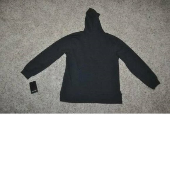 Womens Jacket Reebok Black Large Zip Up Fleece Lined Hooded Fall Spring Pockets - Picture 5 of 5